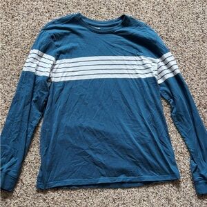 Men’s Sonoma Blue Long Sleeve Shirt with White Stripes